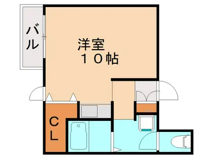 プチメゾン西新ジャスミン館(ワンルーム/1階)の間取り写真