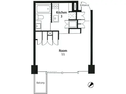 INTEFOSSA(1K/4階)の間取り写真