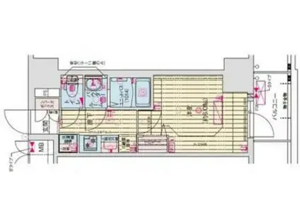 プレサンス天王寺勝山(1K/7階)の間取り写真