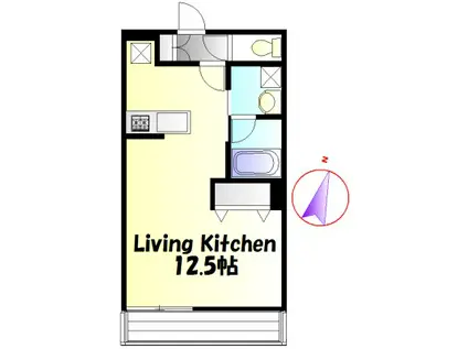 PHIL COURT湘南(ワンルーム/2階)の間取り写真