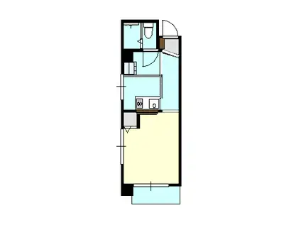 ラバーズ出汐(1K/4階)の間取り写真