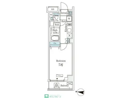 ラティエラ中野新井(1K/3階)の間取り写真