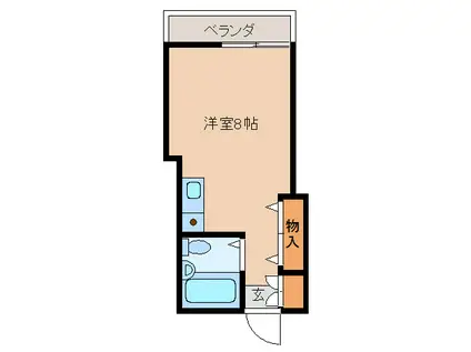 IRO佐世保(ワンルーム/5階)の間取り写真