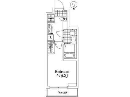 CREVISTA北千住(1K/3階)の間取り写真
