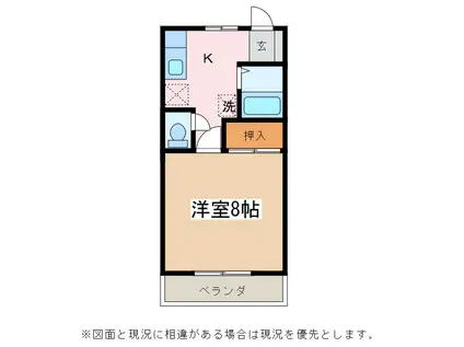 コーポ小林(1K/1階)の間取り写真