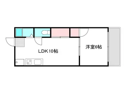 サンライズ第1舟入幸町マンション(1LDK/3階)の間取り写真