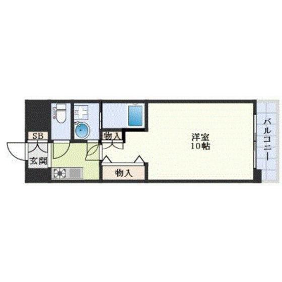 LECIEL仁保新町(1K/7階)の間取り写真