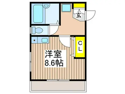 マルシェ湘南(ワンルーム/3階)の間取り写真