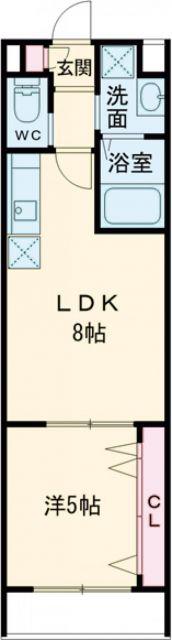 ARCA嵯峨嵐山(1LDK/2階)の間取り写真