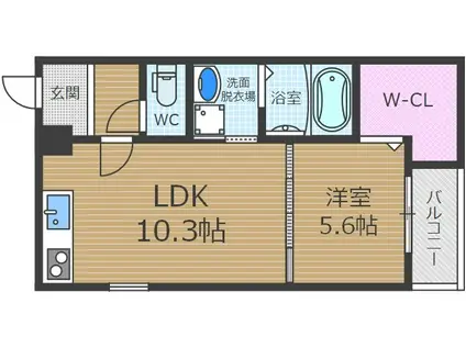 フジパレス 光陽(1LDK/2階)の間取り写真