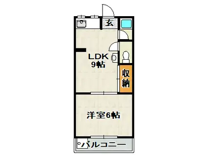 ヴェトレリーア(1LDK/1階)の間取り写真