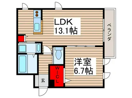 LA VENUS (1LDK/2階)の間取り写真