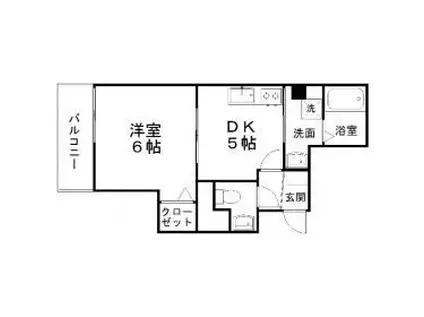 ルメルシエ(1DK/8階)の間取り写真