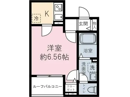 ハイドレンジア(1K/2階)の間取り写真