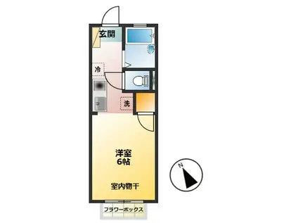 第IIIAIコーポ(1K/1階)の間取り写真