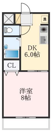 レジデンスパートIV(1DK/1階)の間取り写真