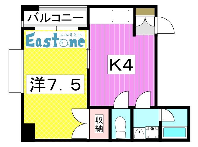 メゾン郡元(1K/3階)の間取り写真