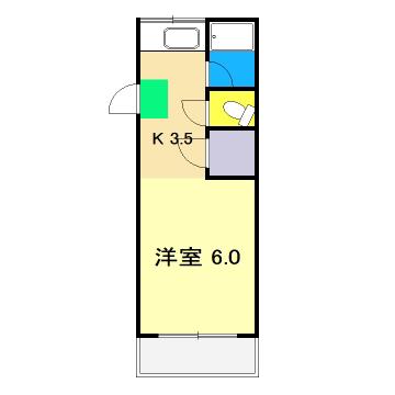 BGプラス(ワンルーム/2階)の間取り写真