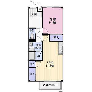 サープラス和(1LDK/1階)の間取り写真
