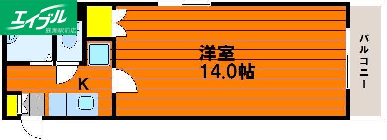 北村ビルSEED21 A棟(1K/3階)の間取り写真