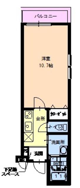 フジパレス北加賀屋III番館(1K/1階)の間取り写真