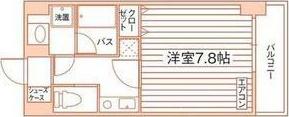 ユニエトワール豊田(1K/9階)の間取り写真