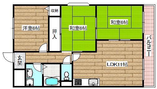 ソシアルミエール(3LDK/3階)の間取り写真