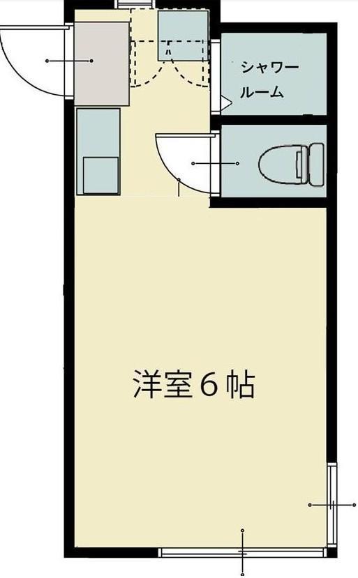 志幸根岸2(ワンルーム/1階)の間取り写真