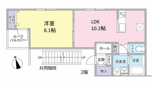 ルガール・デ・エスペランザ(1LDK/2階)の間取り写真