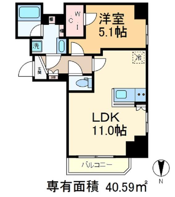 BPRレジデンス王子(1LDK/9階)の間取り写真