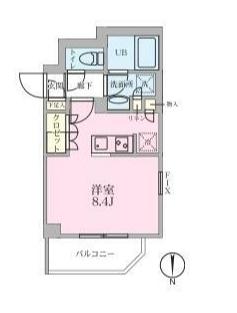 リージア三軒茶屋(ワンルーム/1階)の間取り写真
