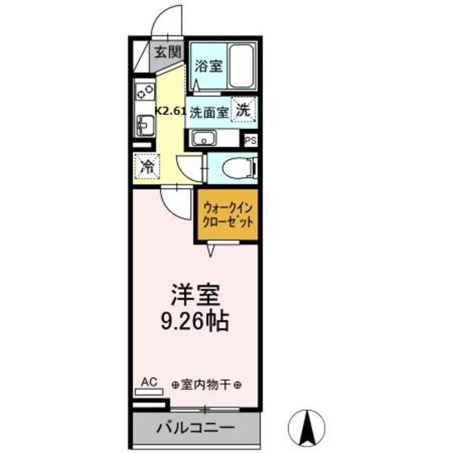 I′Sガーデン(1K/3階)の間取り写真