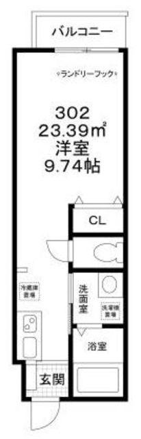 セゾンド西大井(ワンルーム/3階)の間取り写真