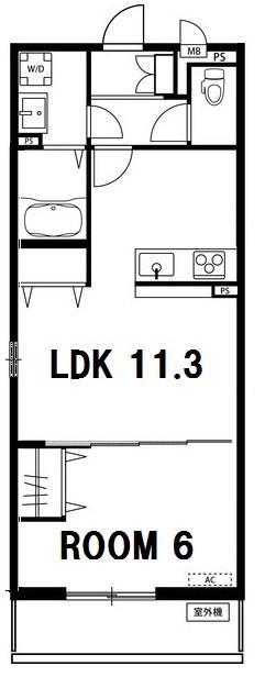 リブリ・HALEKULANI(1LDK/2階)の間取り写真