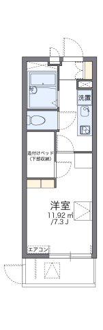 レオパレスアゼリア蛍池(1K/1階)の間取り写真