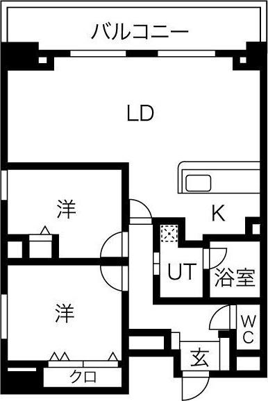 アーバンパーク日吉(2LDK/9階)の間取り写真