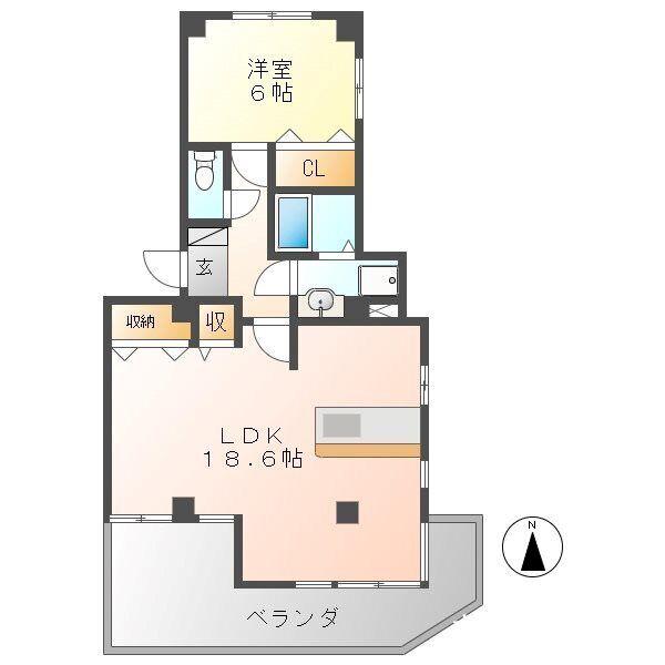 フォレスト.Y(1LDK/4階)の間取り写真