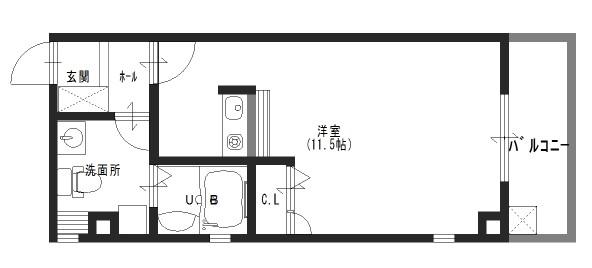 サージュビル本館(1K/4階)の間取り写真