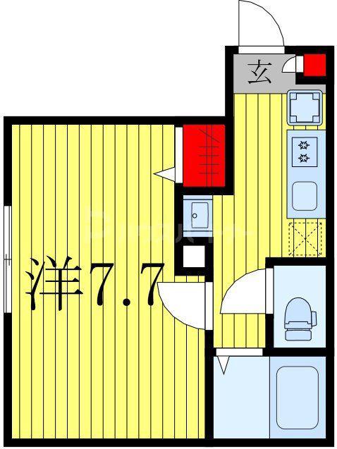 CHAPTER KASHIWA(1K/1階)の間取り写真