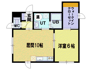 サンサーラ4番館(1LDK/1階)の間取り写真