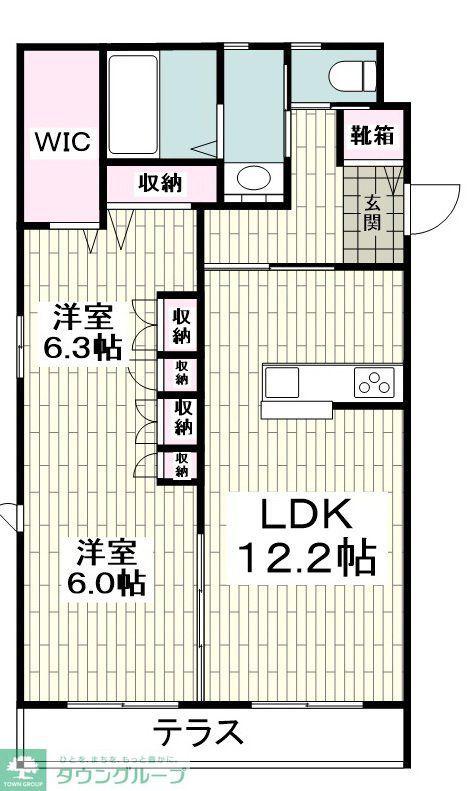 CIEL(2LDK/2階)の間取り写真