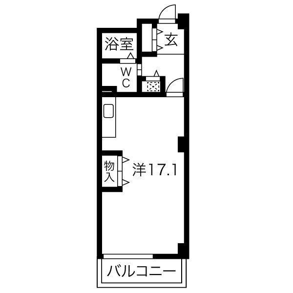 アクティ目黒駅前1棟(1K/3階)の間取り写真