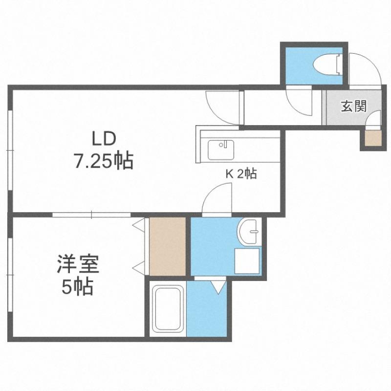 エルズカーサNO.5(1LDK/3階)の間取り写真