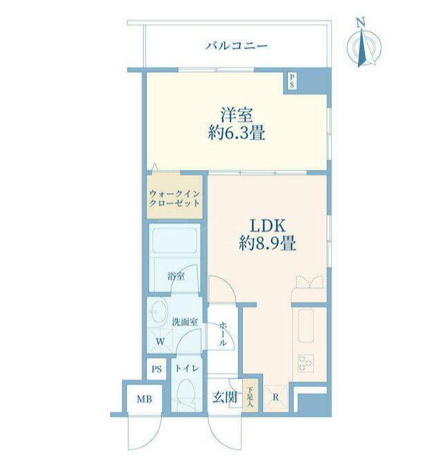ガラグランディ大手町(1LDK/11階)の間取り写真