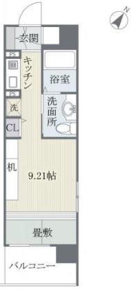 フェルト627(ワンルーム/2階)の間取り写真