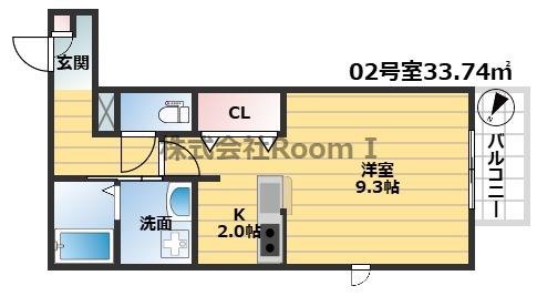 QUINZZA・旭化成ヘーベルメゾンHEBEL HAUS(1K/3階)の間取り写真