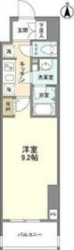 エルスタンザ徳川(1K/8階)の間取り写真