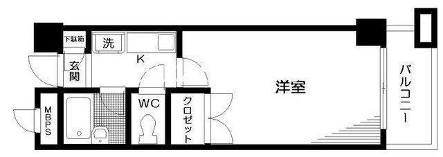 日神パレステージ玉川上水(1K/4階)の間取り写真