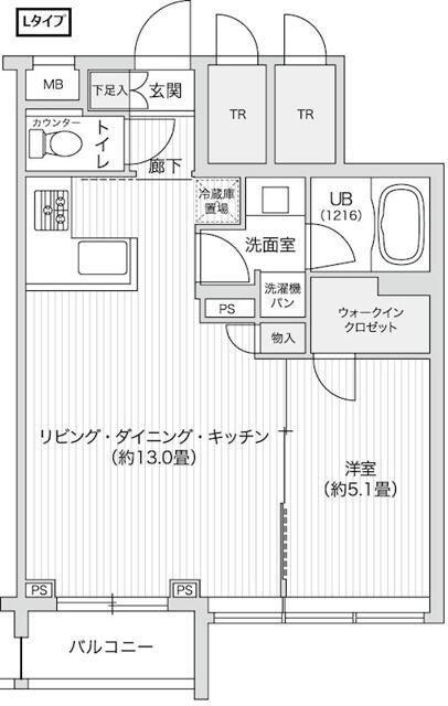 レジディア笹塚2(1LDK/2階)の間取り写真