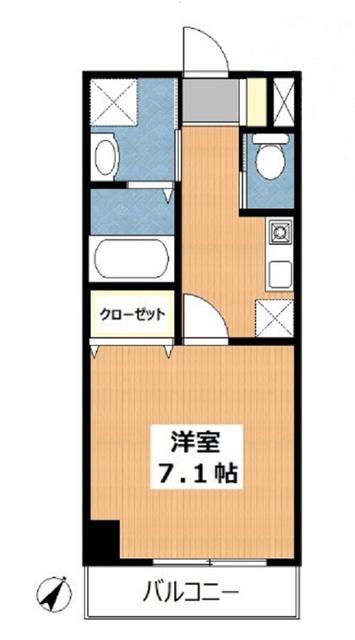 ディアコート・K(1K/1階)の間取り写真